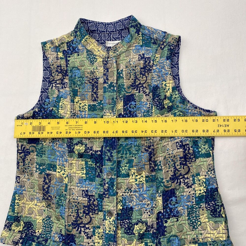 Christopher & Banks Quilted Patchwork Vest Womens… - image 3
